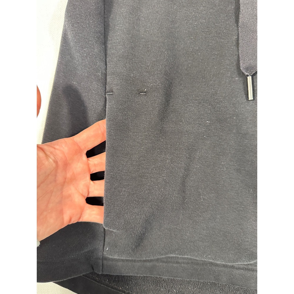 Athleta Womens Karma Black Half Zip Fleece Lined Hoodie Sweatshirt XS Thumbholes - Picture 5 of 11